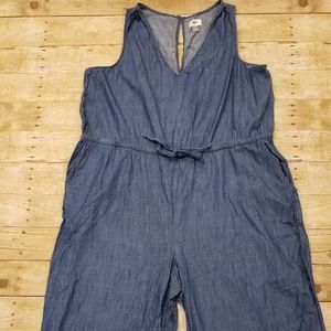Womens jean style jump suit/romper size XXL